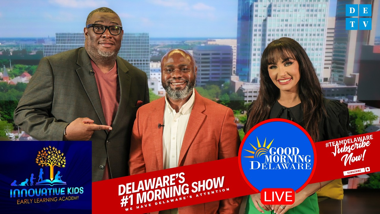 DETV Good Morning Delaware hosts with Dr. Keenan Dorsey of Innovative Kids Early Learning Academy